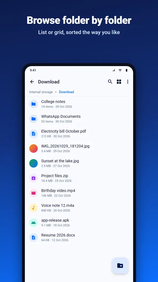 SaralFileManager: Browse folder by folder