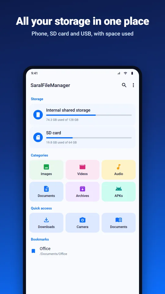 SaralFileManager: All your storage in one place