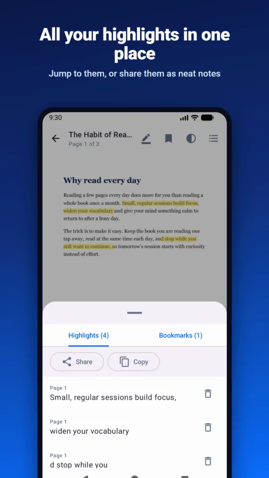 SaralReader: All your highlights in one place